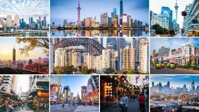 Major Asian cities collage