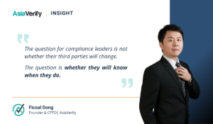 ficoal dong quote on hidden compliance risk of static KYB